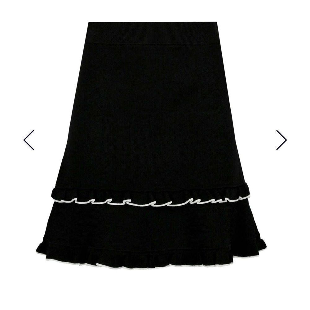 MICHAEL Michael Kors Black Ruffled Hem Mini Skirt Womens Size Small